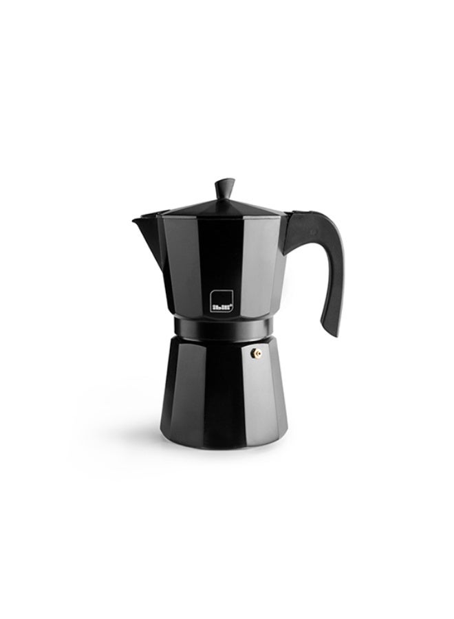 ibili Bahia Black Espresso Coffee Maker, Aluminum Stovetop Espresso Maker, Traditional Italian Coffee Pot, Compatible with Electric Gas  and Vitroceramic Stoves, Durable Coffee Brewing Equipment - Image 1