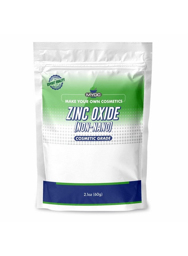 MYOC Pure & Fine Cosmetic Grade Quality White Zinc Oxide (ZnO) Powder Nano-Sized Particles for DIY Personal and beauty care Raw Material Ideal for SPF sunscreen Diaper Rash Cosmetics in Babies- 60 GM