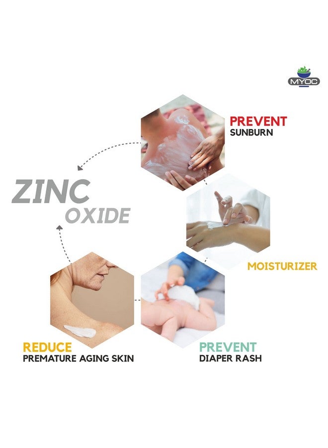 Myoc مسحوق أكسيد الزنك الأبيض النقي والعالي الجودة (ZnO) بحجم نانو للاستخدامات التجميلية - 60 جرام - Image 4