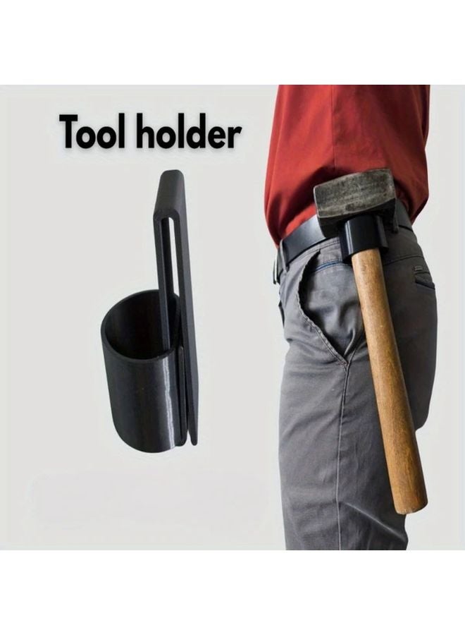 Black Waist Mounted Tool Holder Portable Auxiliary For Hammers Axes Wrenches - Image 2