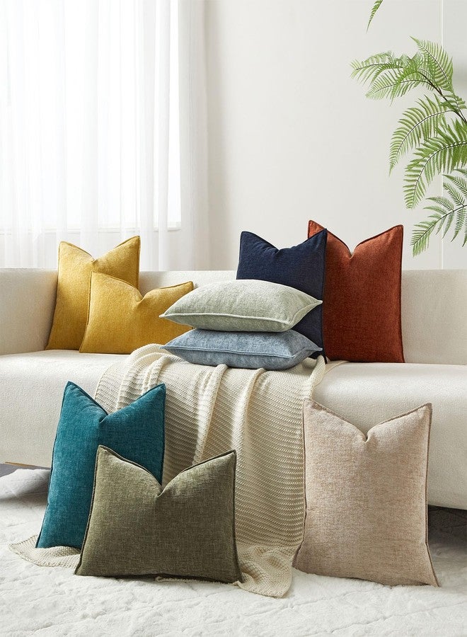 JUSPURBET Set of 2 Beige Chenille Lumbar Throw Pillow Covers 16x24 Inch Soft Textured Decorative Cushion Cases for Couch Sofa Bed Solid Home Decor Pillowcases - Image 4