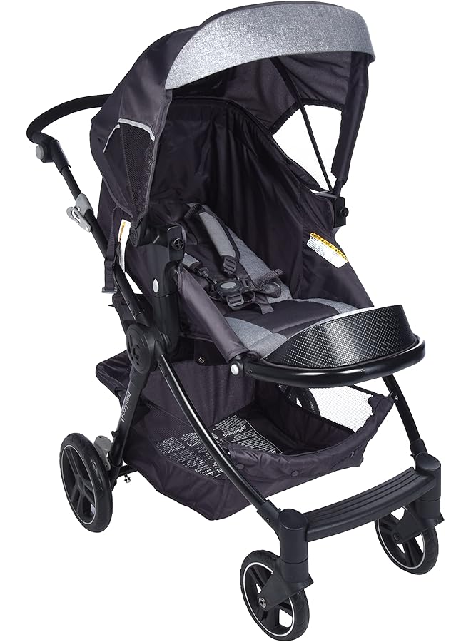 إيروريكس عربة أطفال صغيرة ثلاثية الطي باللون الأسود - Image 1