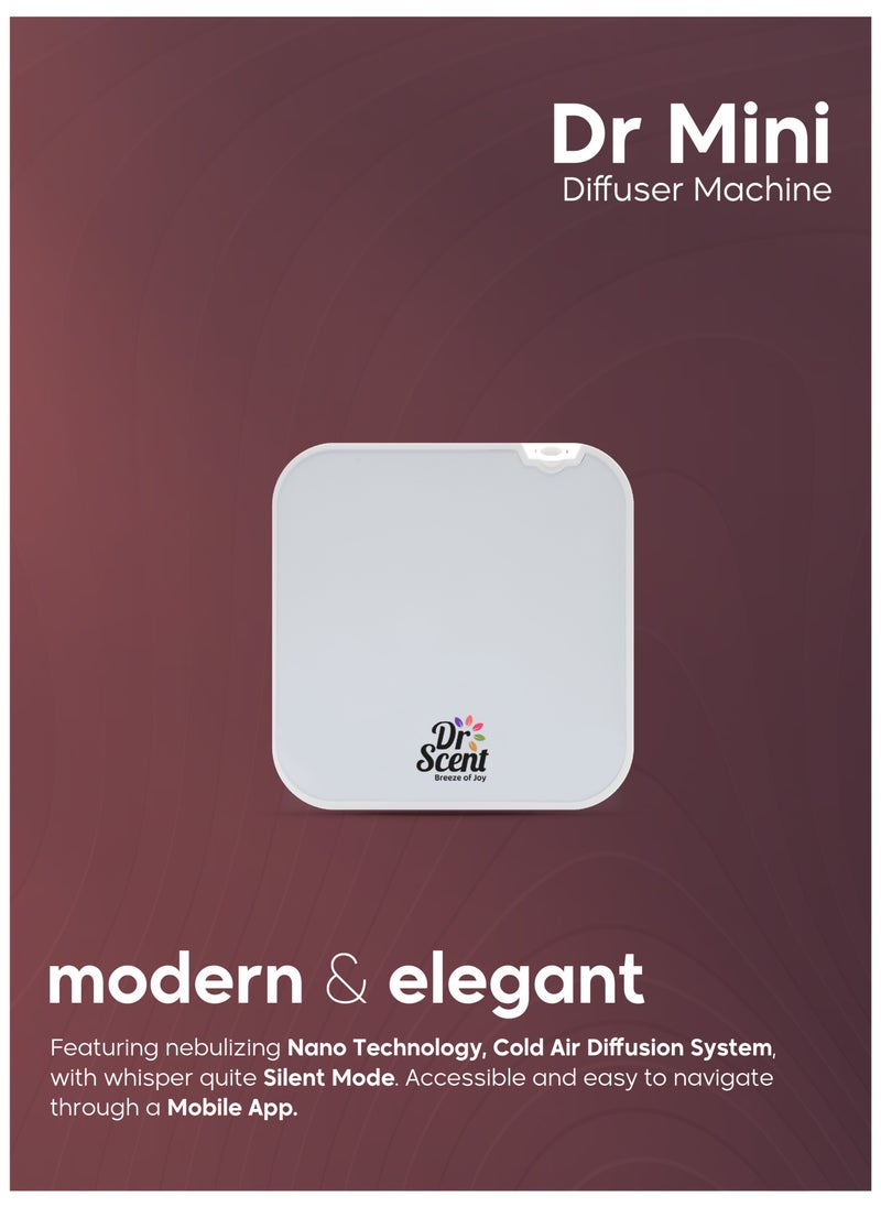 Dr Scent Essential Oil Diffuser Machine Mini - White  - Image 3