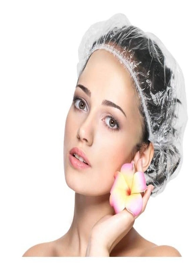 PALMATE Waterproof Reusable Shower Caps for Women with Elastic (100 Pieces) - Image 1