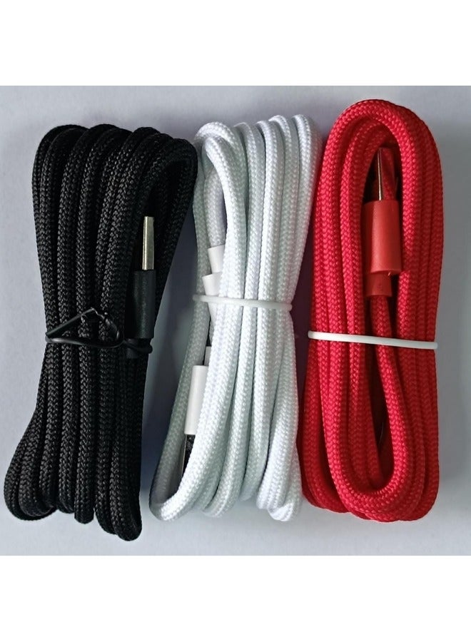 Mouse And Keyboard Universal Type-C Umbrella Cord Charging Wire Data Cable Soft Shielding 4K Transmission Cable-Color:Black Type-c Braided With Magnetic Ring 1.6m  - Image 5
