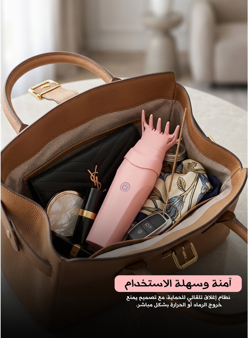 2-in-1 Portable Smart Electronic Incense Burner for Hair and Clothes - USB Rechargeable with Special Comb Head - Safe and Charcoal-Free | Electronic Incense Burner | Charcoal-Free Incense Burner | Electric Incense Burner_Hair Perfume Diffuser_Portable Incense Burner_Rechargeable Electric Burner_Luxury Women’s Gifts - Image 5