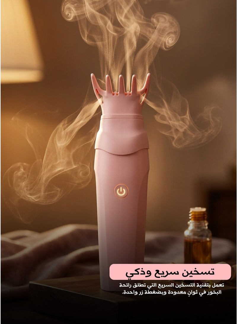 2-in-1 Portable Smart Electronic Incense Burner for Hair and Clothes - USB Rechargeable with Special Comb Head - Safe and Charcoal-Free | Electronic Incense Burner | Charcoal-Free Incense Burner | Electric Incense Burner_Hair Perfume Diffuser_Portable Incense Burner_Rechargeable Electric Burner_Luxury Women’s Gifts - Image 4