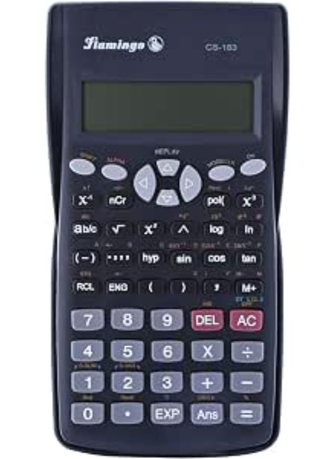 Flamingo Scientific Calculator CS-183, 240 Functions, 10+2 Digit, 2-Line Display - Image 2