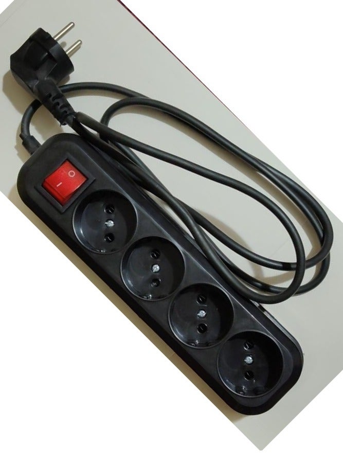 4-slot 10 amp joint, wire length 1.10 meters / black - Image 3