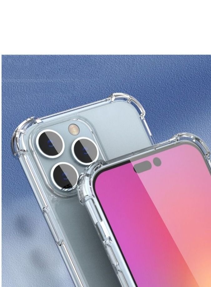 iPhone 14 Pro Protective Case Clear TPU Soft Scratch-Resistant Anti-Drop Slim Thin Crystal Case Cover Compatible with iPhone 14 Pro 6.1 Inch - Image 3