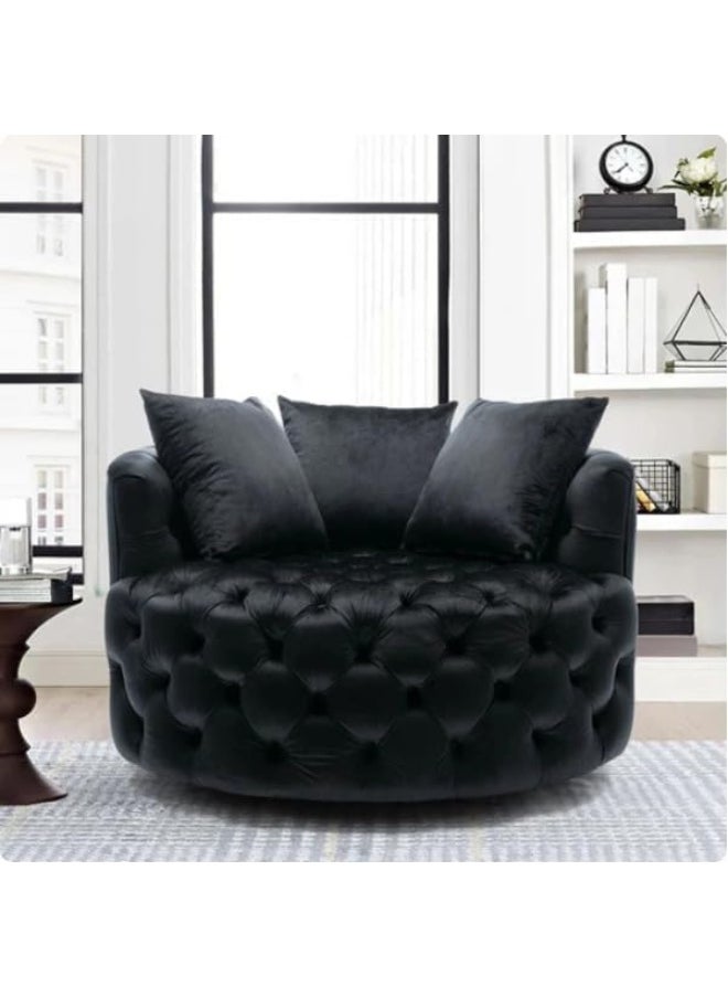 Comfynest - Luxury Nordic Single Sofa Chair for Versatile Outdoor and Living Room Comfort (Black) - Image 1
