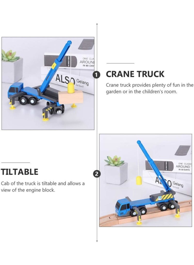 SOLARAE Construction Vehicles Cranes Toys, Construction Vehicle Toys, Crane Truck Pull Back Cars for Child Toddlers Kids, Blue - Image 4