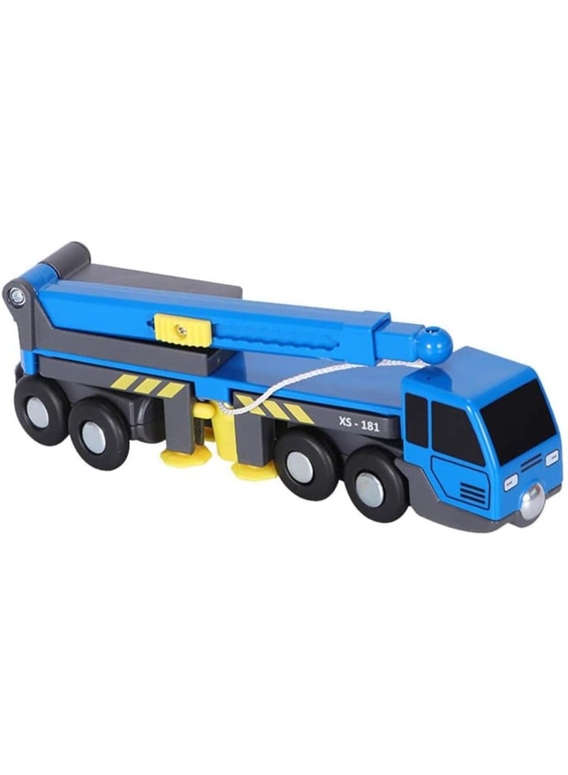 SOLARAE Construction Vehicles Cranes Toys, Construction Vehicle Toys, Crane Truck Pull Back Cars for Child Toddlers Kids, Blue - Image 1