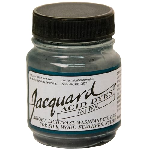Jacquard Acid Dye for Wool, Silk and Other Protein Fibers, 1/2 Ounce Jar, Concentrated Powder, Teal 631 - Image 1