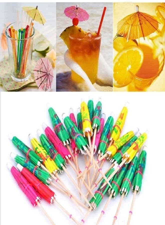 Samariya Stylish Beautiful Small Umbrella Toothpick Fruit Fork Mini Cocktail Parasols for Party Fashion Decorative Bar Café Home Party (Mix Color) Etc (150 Pcs) - Image 5