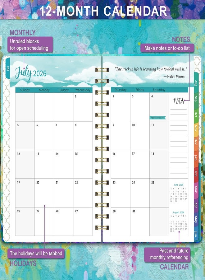 آرت فان مخطط 2026-2027 - مخطط أكاديمي 2026-2027، يوليو 2026 - يونيو 2027، مخططات أسبوعية وشهرية، 6.3 × 8.4 بوصة، مخططات تقويم 26-27 بغلاف مقوى، علامات تبويب ملونة، جيب - رسم زيتي - Image 5