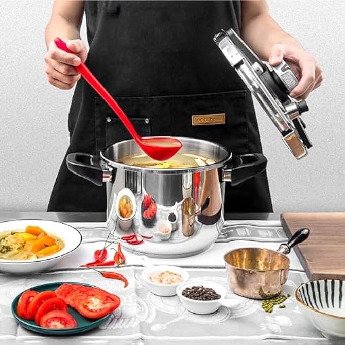 YOMYM Pressure Cooker Kitchen Cooking Utensils Large Capacity Steel Bottom Fast Cooking Energy Saving Housework Pressure Cooker Rice Cooker Suitable For Restaurant Kitchen Restaurants Size  65L - Image 5