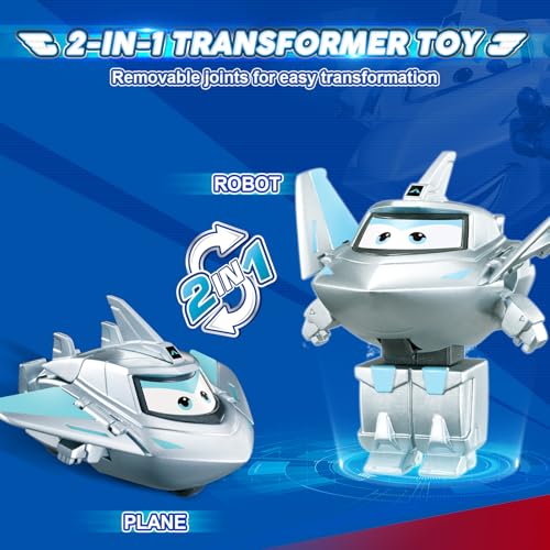 Super Wings 2 TransformaBots Traver Robot Action Figures Transforming Plane to Robot Toys for Kids Ages 38 Fun Playset Gift for Boys Girls - Image 5