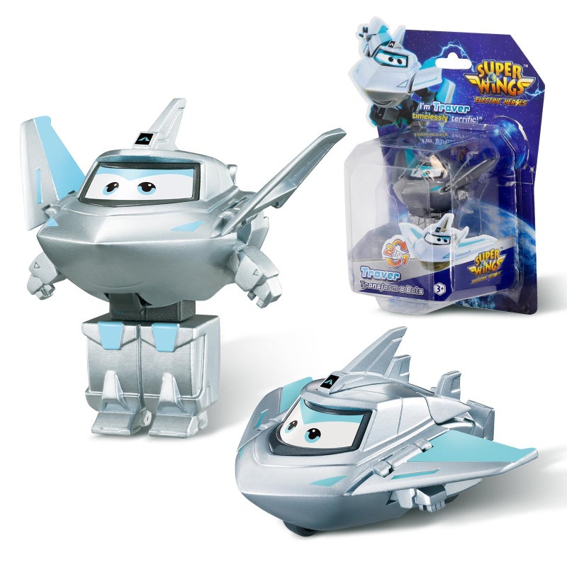 Super Wings 2 TransformaBots Traver Robot Action Figures Transforming Plane to Robot Toys for Kids Ages 38 Fun Playset Gift for Boys Girls - Image 3
