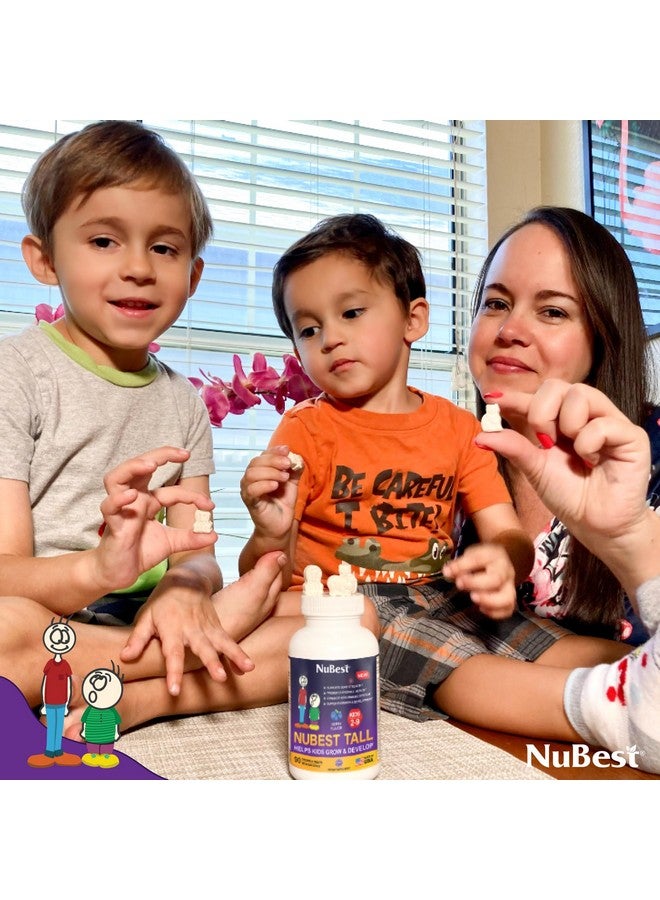 نوبست NuBest Tall Kids - فيتامينات للأطفال الصغار وفيتامينات للأطفال من سن 2 إلى 9 سنوات - لدعم قوة العظام والصحة العامة والمناعة - أشكال حيوانات - 90 قرصًا قابلًا للمضغ بنكهة التوت | إمداد لمدة شهر ونصف - Image 3