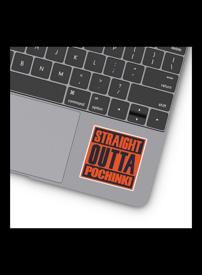 RKN Pubg Straight Outta Pochinki Vinyl Stickers For Laptop 3inch - Image 1