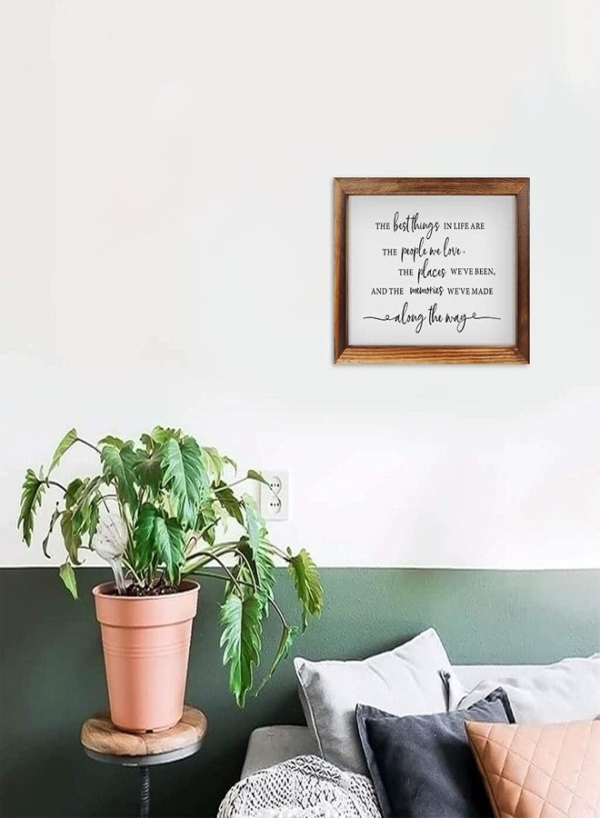 سي اتش دي اي تي بي لوحة خشبية مؤطرة تحمل عبارة "أفضل الأشياء في الحياة" (16 × 11 بوصة)، لوحة خشبية جدارية/طاولة مزينة بآيات من الكتاب المقدس، لوحة عائلية عتيقة، هدية مثالية لغرفة النوم أو غرفة الضيوف في منزل ريفي - Image 4