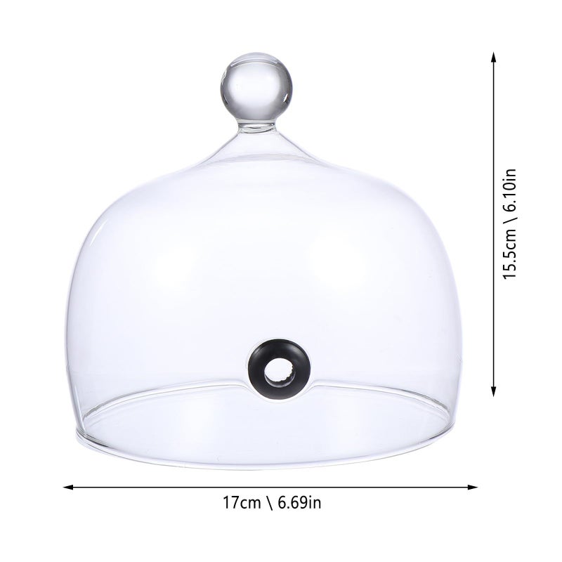 Glass Dessert Cloche Dome Cover For Cake Bread Display Kitchen Serving - Image 3