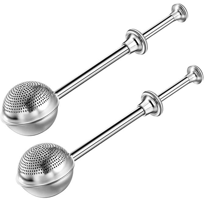 BAKERS DUSTING WAND FOR SUGAR FLOUR AND SPICES STAINLESS STEEL POWDERED SUGAR SHAKER DUSTER SIFTER SET OF 2