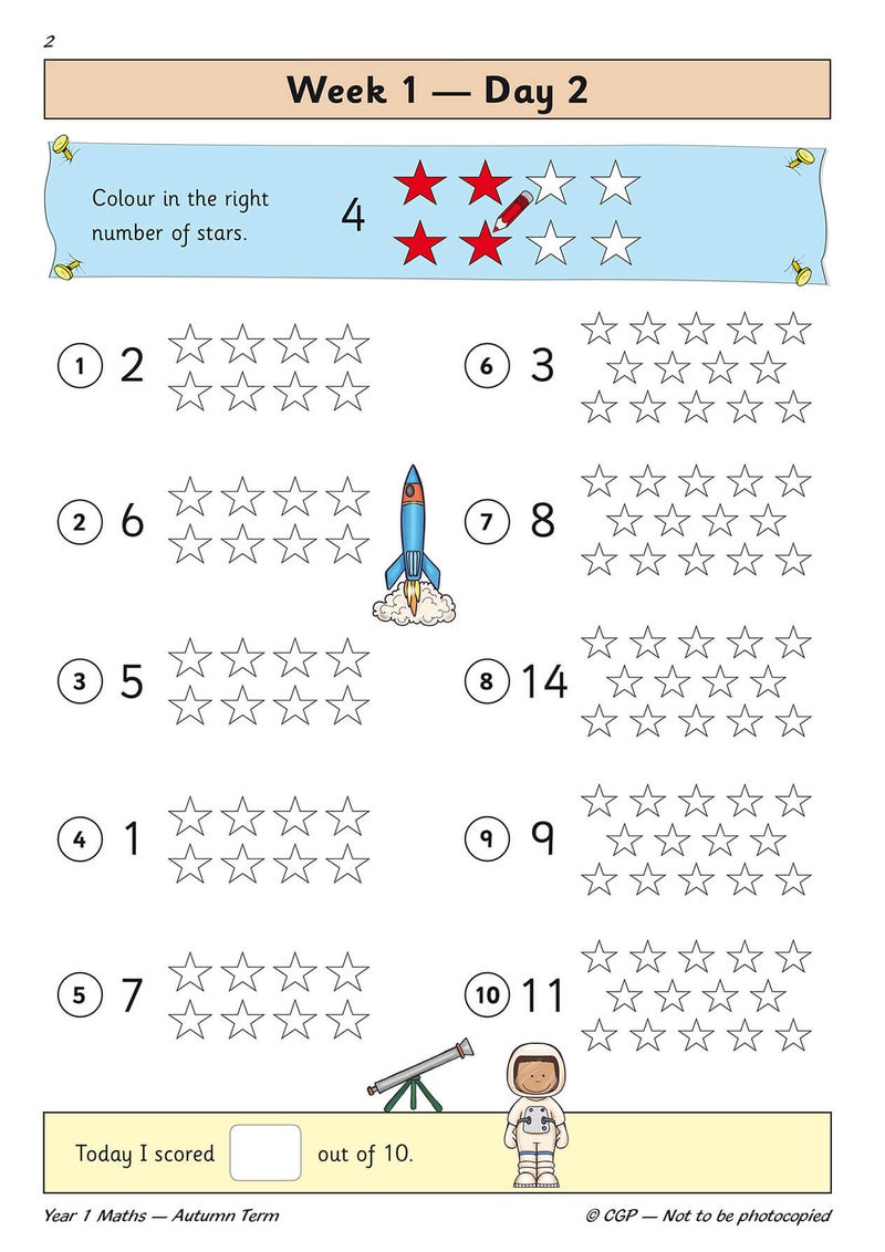 New Ks1 Maths Daily Practice Book Year 1 Autumn Term - Image 4