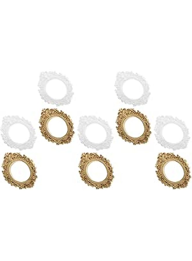Vintage Oval Resin Picture Frames Set of 10 for DIY Crafts Jewelry Display and Home Table Decor - Image 1