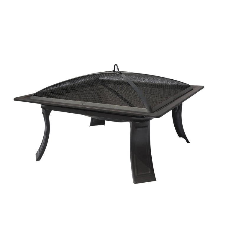 Blue Wave 26" All-Weather Outdoor Riverside Square Fire Pit - Black - Image 5