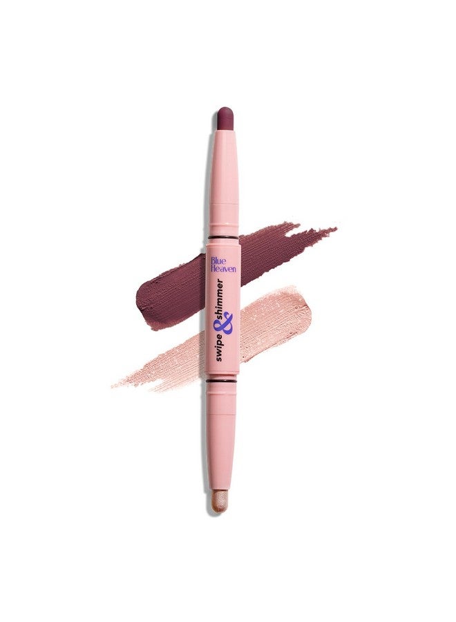 Blue Heaven Swipe & Shimmer Eye Shadow Infused With Primer, Smudge Proof, Eye Shadow Stick Dual Ended - Romanticism, 2.2G - Image 1