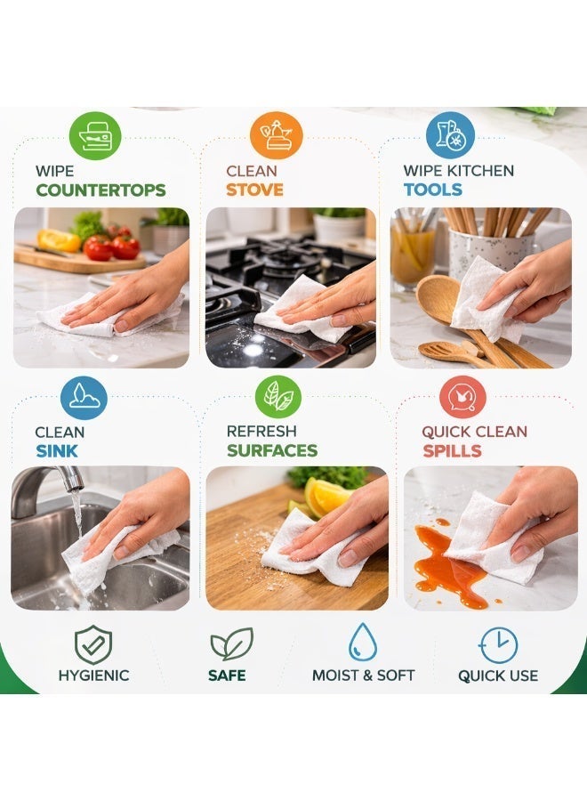 زاتوز مناديل مبللة متعددة الاستخدامات، لطيفة على البشرة، مناديل تنظيف، عبوة من قطعتين – 160 ورقة - Image 5