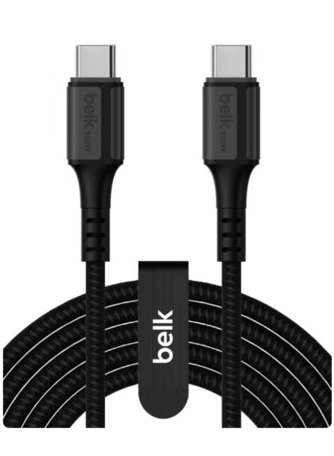 بيلك كابل 100 واط USB C إلى USB C شحن سريع 1.2 متر متوافق مع iPhone 17 16 15 Series MacBook Pro iPad Pro Samsung Galaxy S25 S24 Ultra Z Fold OPPO Honor OnePlus Huawei - Image 1