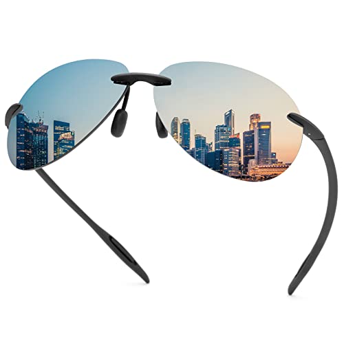 MIRYEA Polarized Sports Sunglasses for Men Women for Driving Cycling Running Fishing Golf UV400 Protection Rimless Frame Sun Glasses Fashion Unisex Shades - Image 1