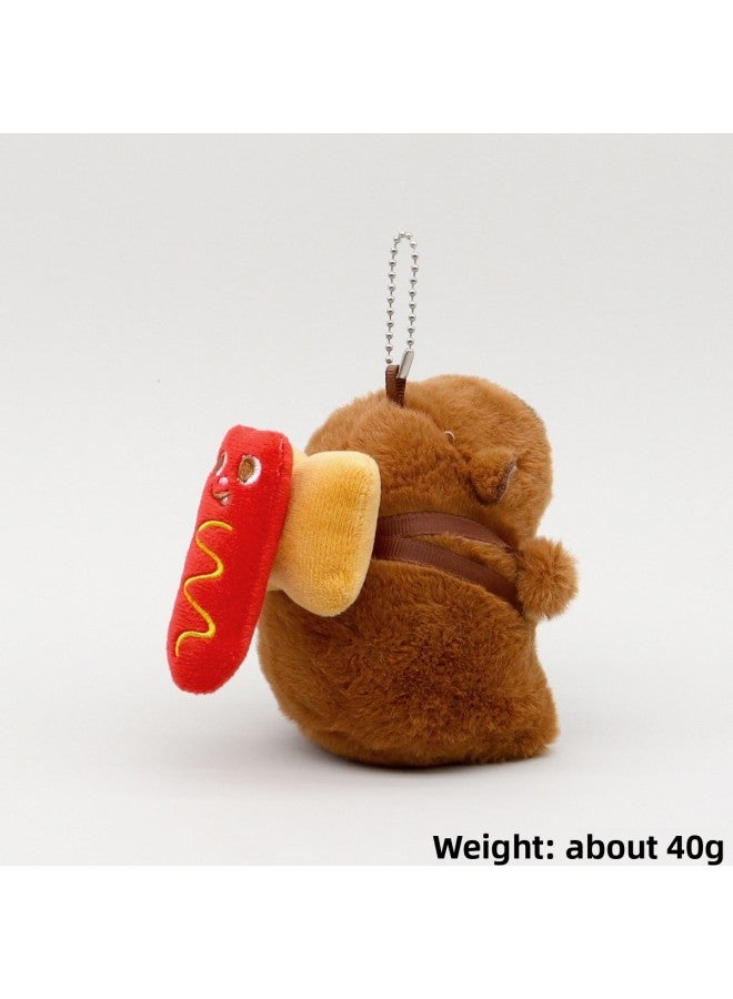 Cute Cute Pull Fruit Cappibala Pendant Plush Toy Doll Capybara Bag Pendant Keychain Doll