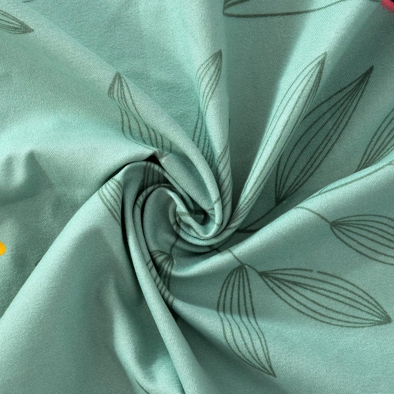 RUSTIC LINEN Super Soft Brushed Microfiber Cotton Curtains for DoorBed RoomLiving RoomSet of 2 Green Curtains with Grommet 7 feet 48X84Inches - Image 3