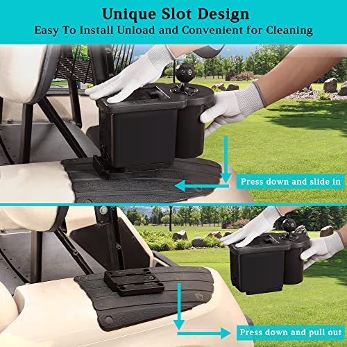 10L0L Golf Cart Ball Washer and Club Head Cleaner Kit Universal for Yamaha, EZGO, Club Car, Star EV, with Detachable Bracket- Black - Image 4