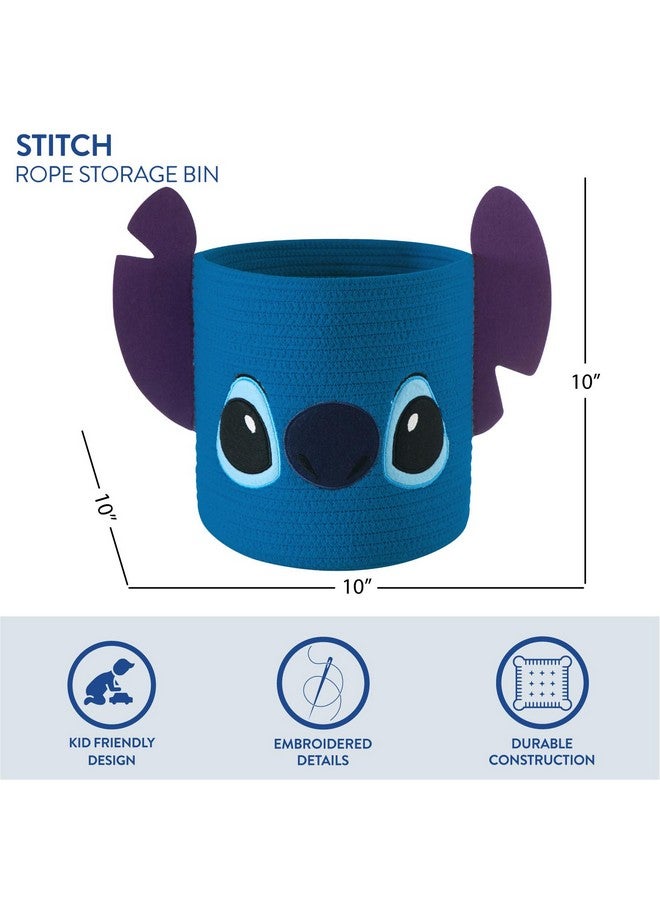 Idea Nuova Disney Stitch Figural Rope Storage Organizer Basket, 10" H x 10" W - Image 4