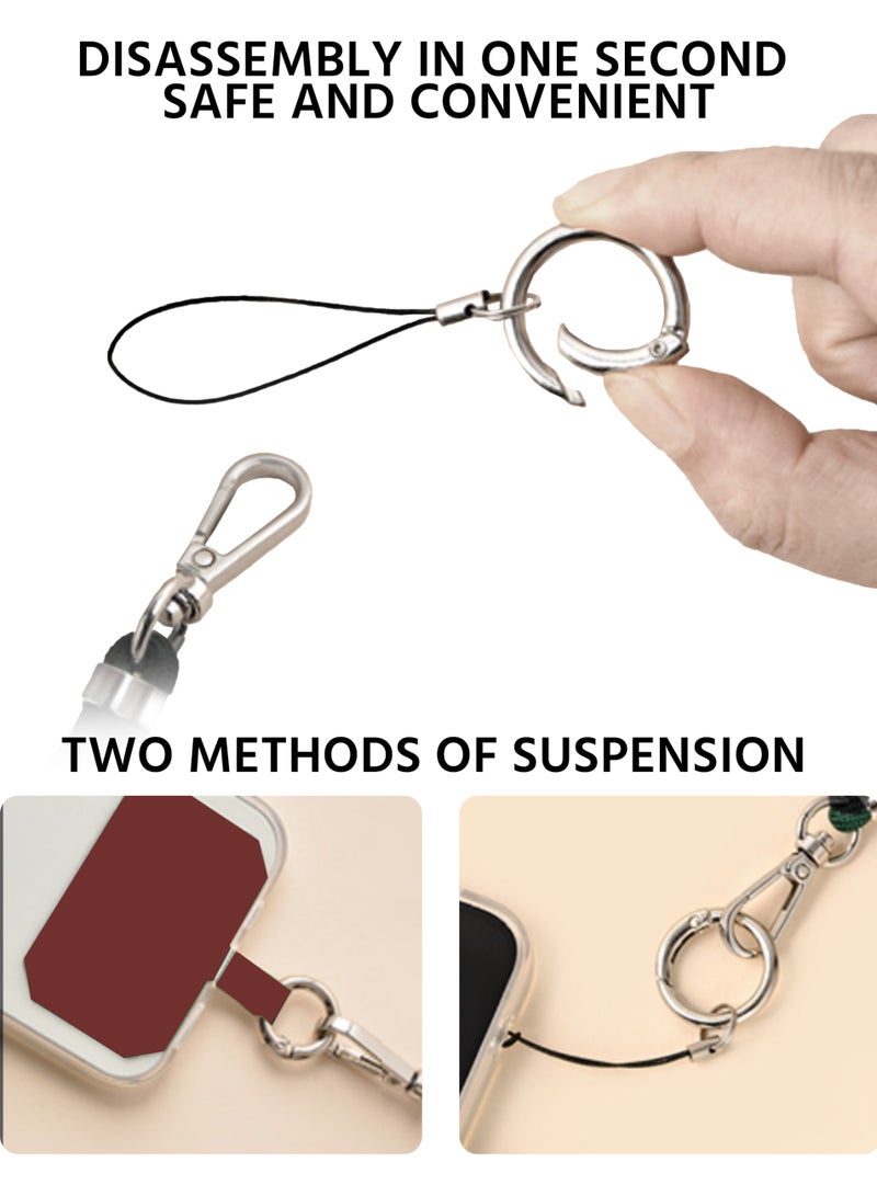 2-Piece Smart Phone Lanyards, Universal Cell Phone Lanyard Adjustable Phone Strap Crossbody Lanyard Patch (Burgundy)  - Image 4