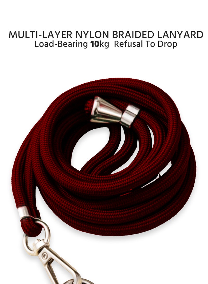2-Piece Smart Phone Lanyards, Universal Cell Phone Lanyard Adjustable Phone Strap Crossbody Lanyard Patch (Burgundy)  - Image 3