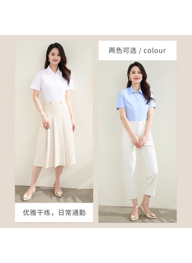 ROMON قميص نسائي بأكمام قصيرة - أنيق، سلس، متعدد الاستخدامات، وعصري لقميص العمل النسائي - Image 5