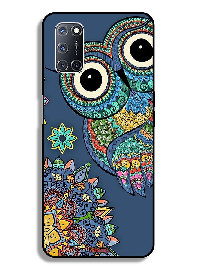 Tolwak Oppo A92 Protective Case Cover Floral Owl - Image 1