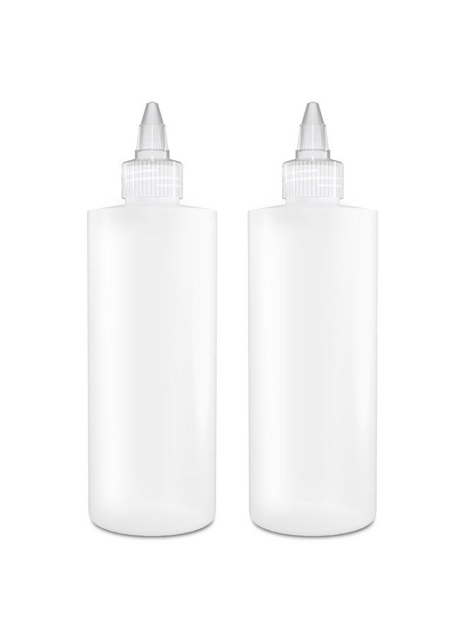 BRIGHTFROM Condiment Squeeze Bottles, 8 Oz Empty Squirt Bottle With Clear Twist Top Cap, Leak Proof - Great For Ketchup, Mustard, Syrup, Sauces, Dressing, Oil, Arts & Crafts, Bpa Free Plastic - 2 Pack - Image 1