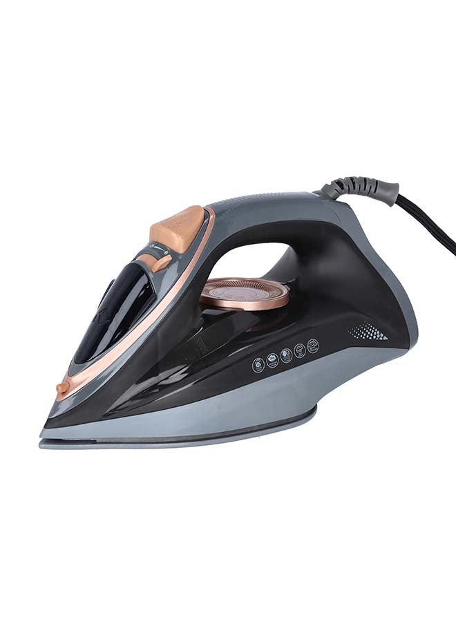 KRYPTON Ceramic Steam Iron 2400 W with 220ml Water Tank, Adjustable Thermostat, Self-Cleaning Function, Steam Burst & Dry Ironing & 360° Swivel Cord 2400 W KNSI6237 Black/brown/Grey - Image 1