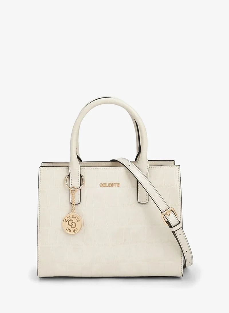 Celeste Textured Tote Bag With Double Handle