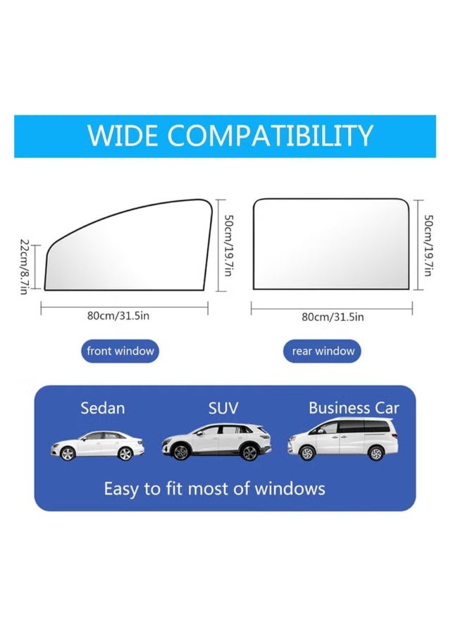 Four-piece set of car side window sunshade and sun protection magnetic car curtain - Image 3