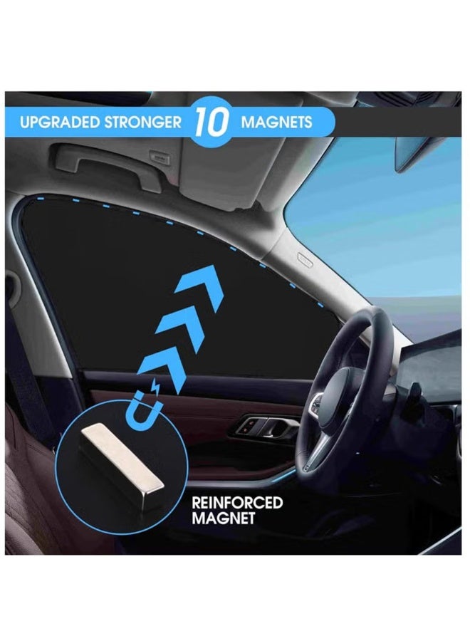 Four-piece set of car side window sunshade and sun protection magnetic car curtain - Image 5
