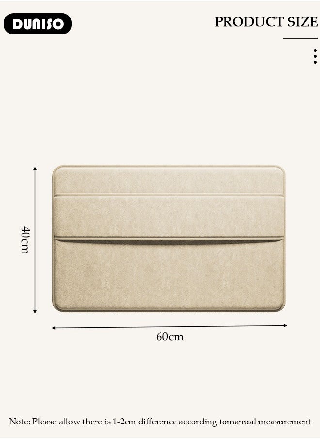 DUNISO - Thickened Memory Foam Bath Mat, Highly Absorbent Bathroom Carpet, Non Slip Soft Bathroom Rugs, Machine Washable Quick-Dry Foot Mat, Easy to Clean Mat for Kitchen Bathroom Floors - Image 1