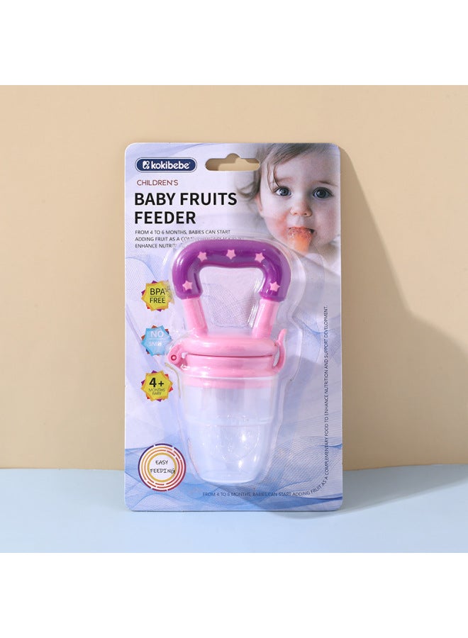 Baby Bite Fruit And Vegetable Music English Children's Food Supplement Pacifier Baby Fruit Food Supplement Bag